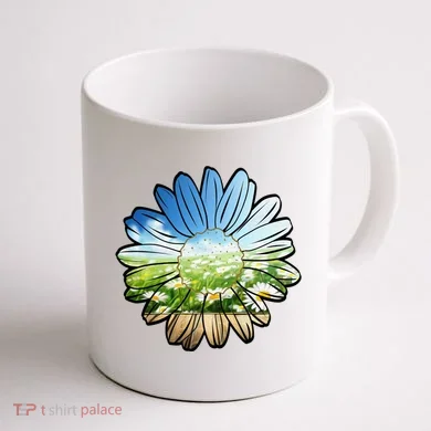 Summer Daisy Field Coffee Mug back
