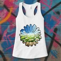 Summer Daisy Field Women's Tank Top thumb 3