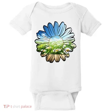 Summer Daisy Field Baby Bodysuit