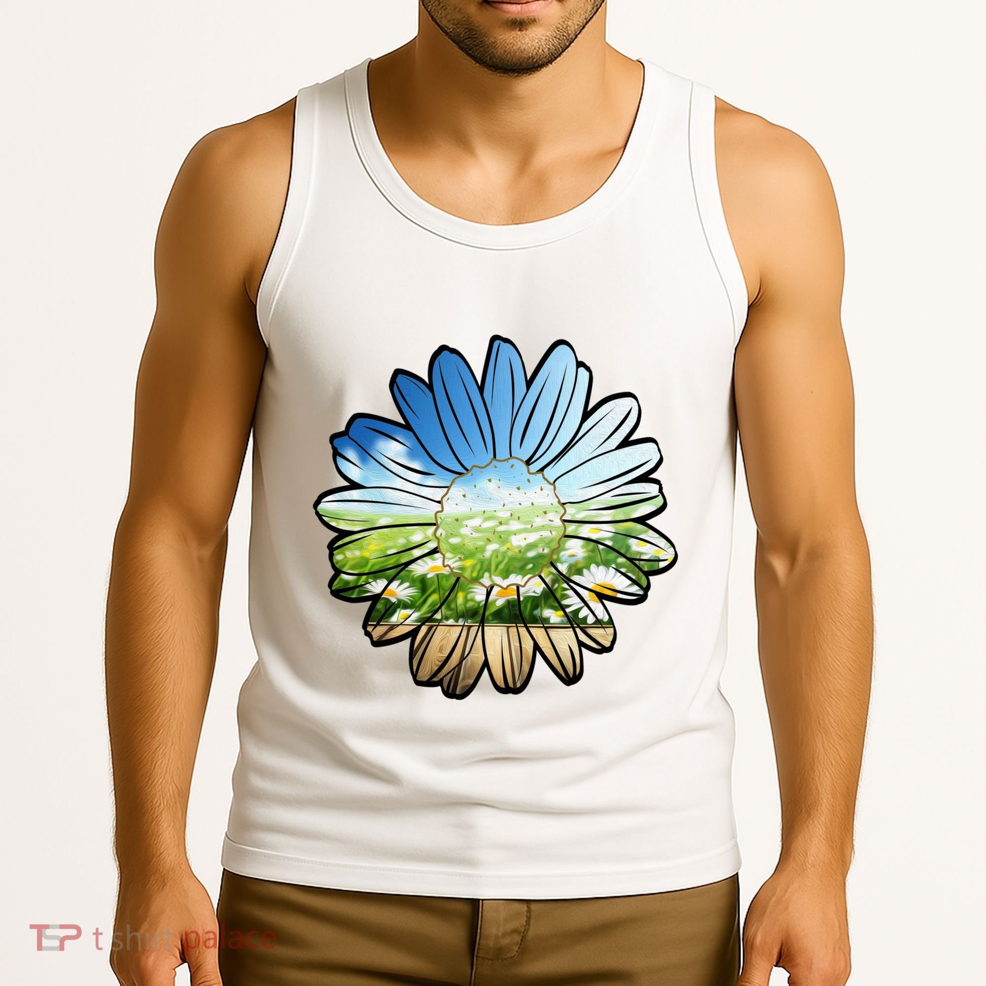 Summer Daisy Field Tank Top
