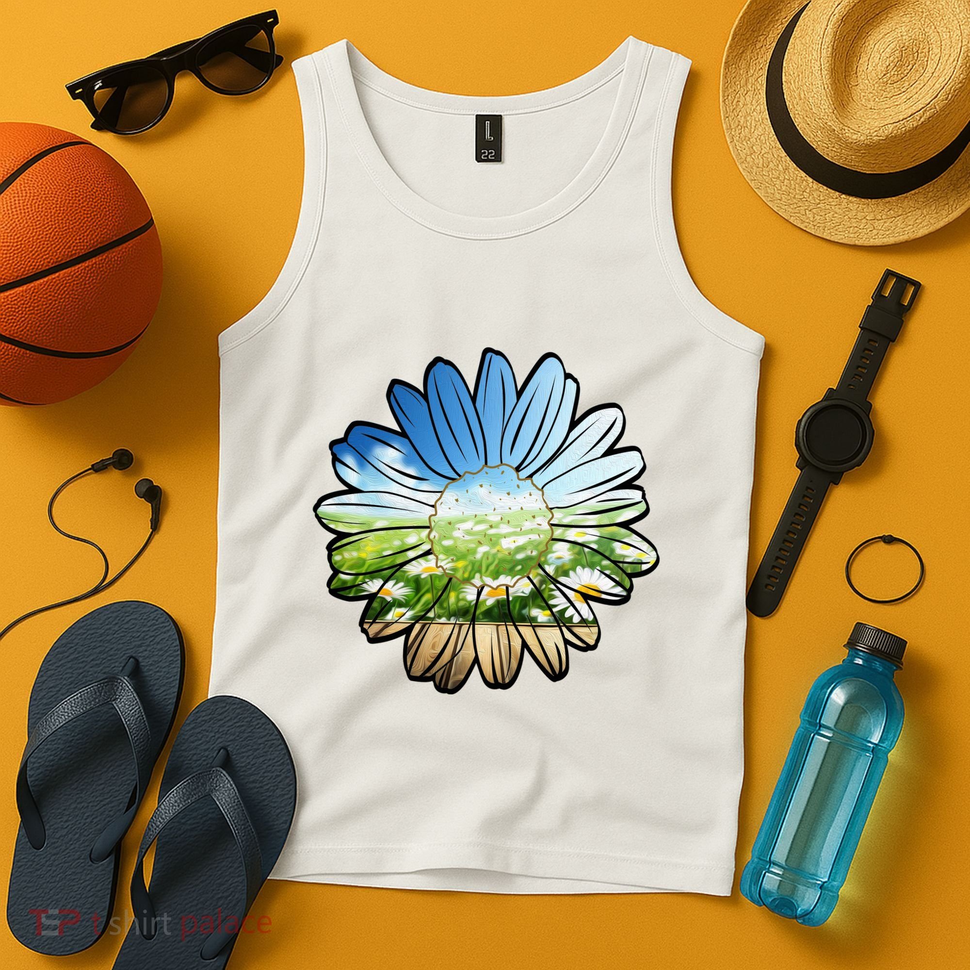 Summer Daisy Field Tank Top