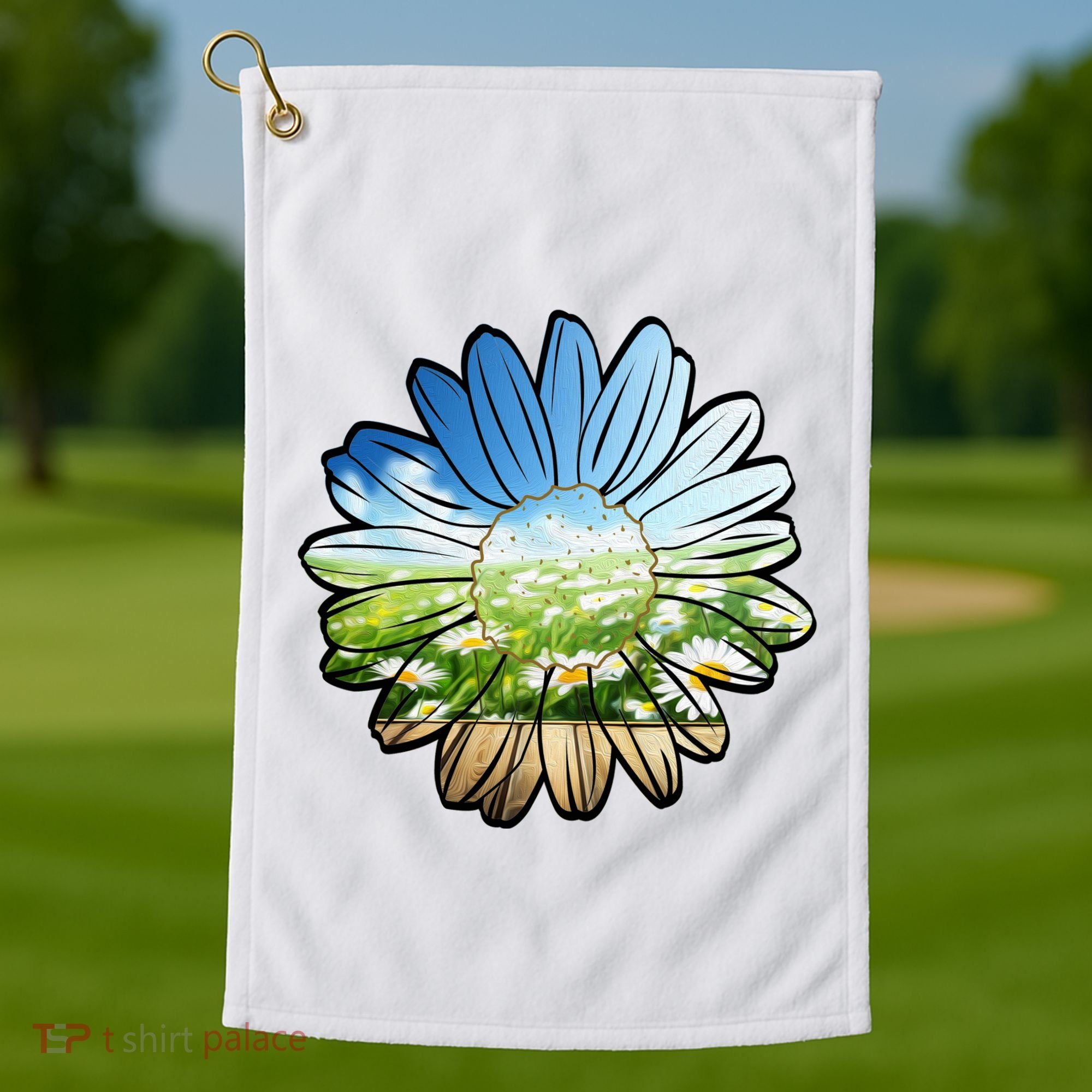 Summer Daisy Field Golf Towel