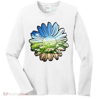 Summer Daisy Field Women's Long Sleeve Shirt