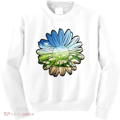 Summer Daisy Field Kids Sweatshirt