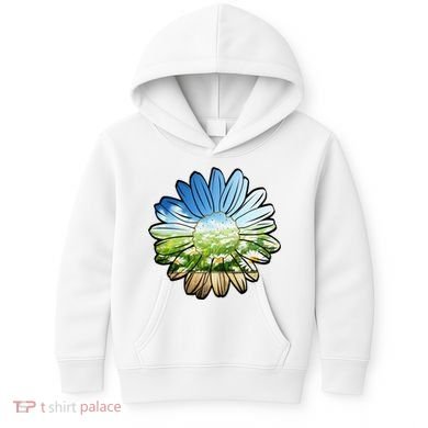 Summer Daisy Field Kids Hoodie