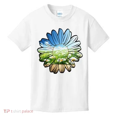 Summer Daisy Field Kids T-Shirt