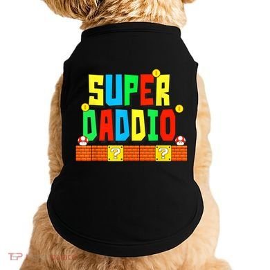 Super Daddio Funny Saying Gamer Father’s Day Gift Doggie Tank