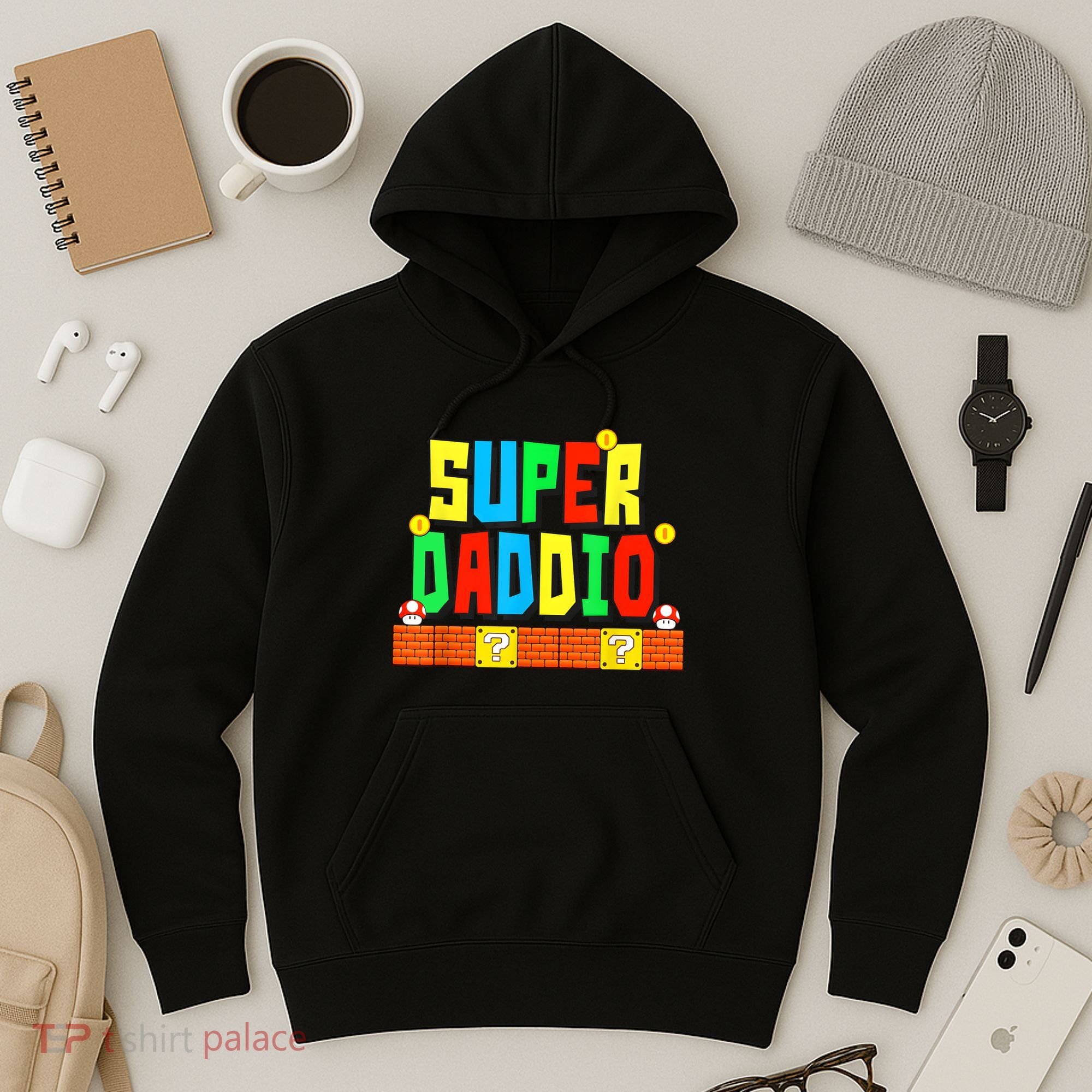 Super Daddio Funny Saying Gamer Father’s Day Gift Hoodie