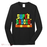 Super Daddio Funny Saying Gamer Father’s Day Gift Long Sleeve Shirt thumb 0