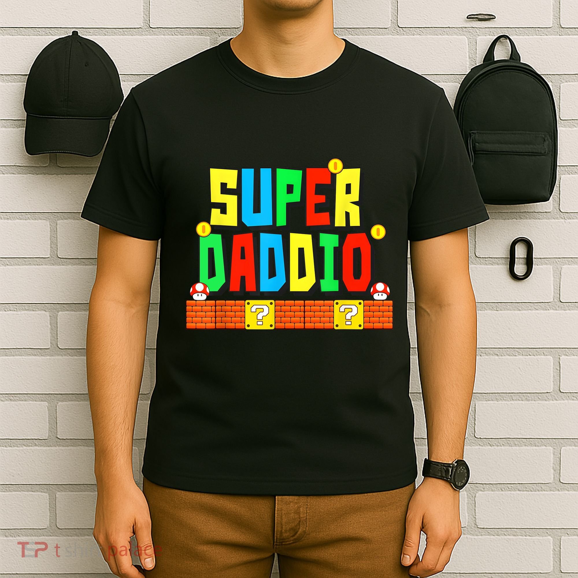Super Daddio Funny Saying Gamer Father’s Day Gift T-Shirt