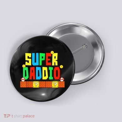 Super Daddio Funny Saying Gamer Father’s Day Gift Button