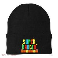 Super Daddio Funny Saying Gamer Father’s Day Gift Beanie thumb 0