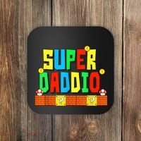 Super Daddio Funny Saying Gamer Father’s Day Gift Coaster thumb 0