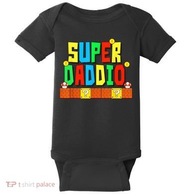 Super Daddio Funny Saying Gamer Father’s Day Gift Baby Bodysuit
