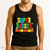 Super Daddio Funny Saying Gamer Father’s Day Gift Tank Top thumb 3
