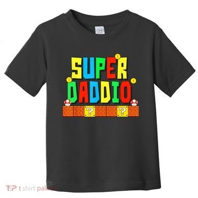 Super Daddio Funny Saying Gamer Father’s Day Gift Toddler T-Shirt