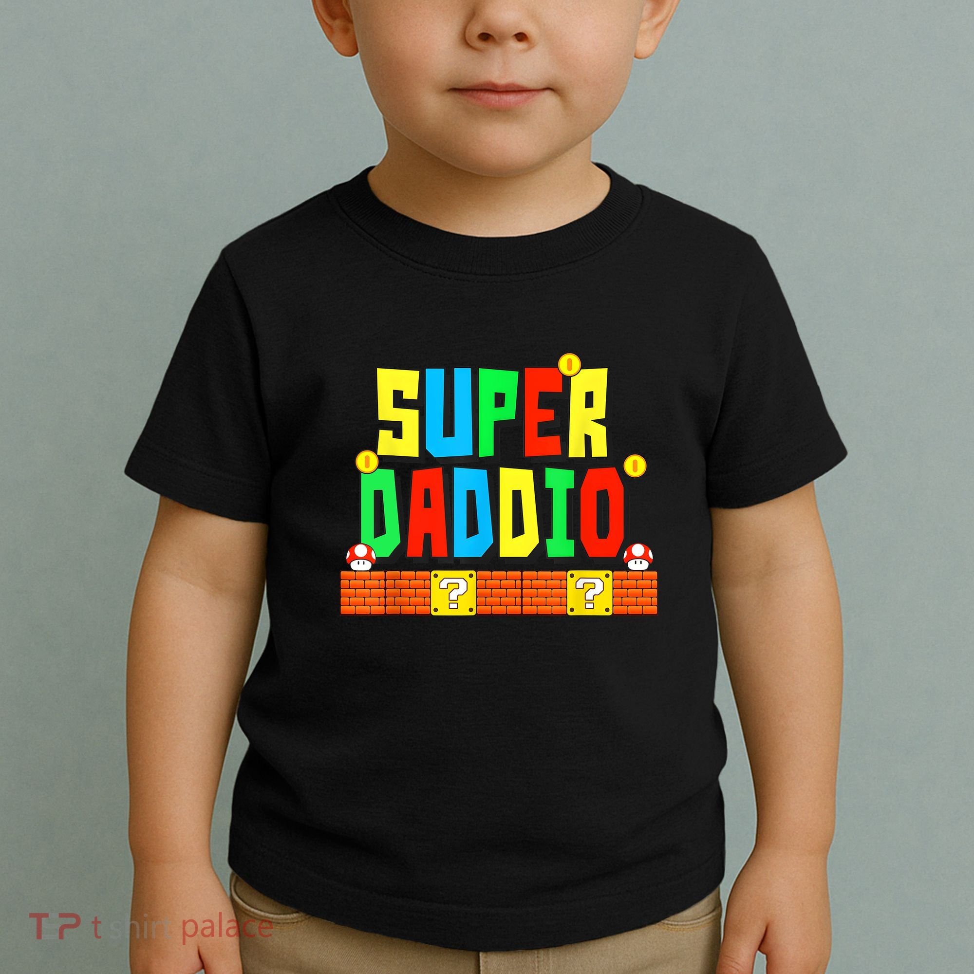 Super Daddio Funny Saying Gamer Father’s Day Gift Toddler T-Shirt