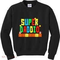 Super Daddio Funny Saying Gamer Father’s Day Gift Kids Sweatshirt thumb 0