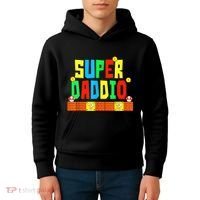 Super Daddio Funny Saying Gamer Father’s Day Gift Kids Hoodie thumb 4