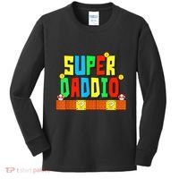 Super Daddio Funny Saying Gamer Father’s Day Gift Kids Long Sleeve Shirt thumb 0