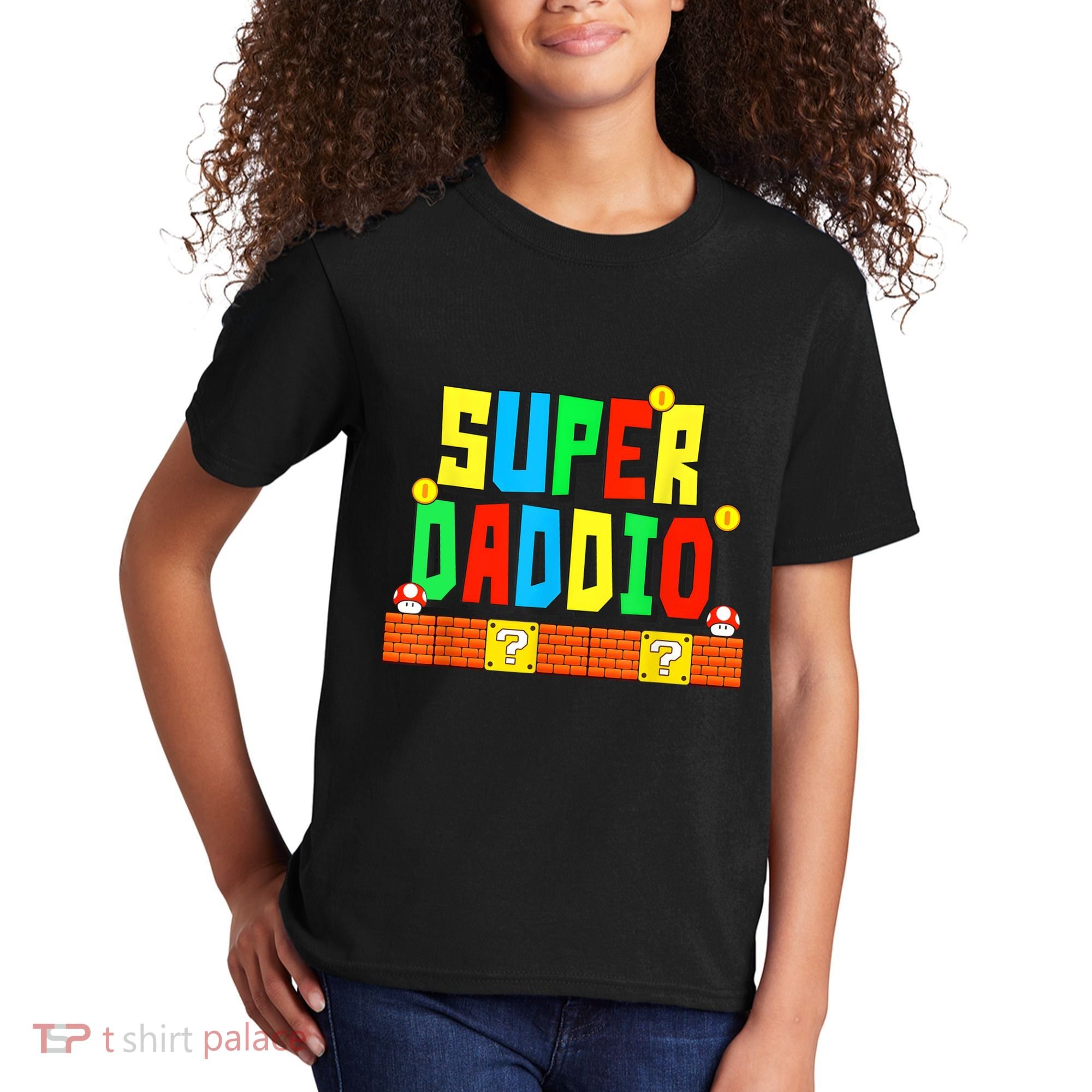 Super Daddio Funny Saying Gamer Father’s Day Gift Kids T-Shirt
