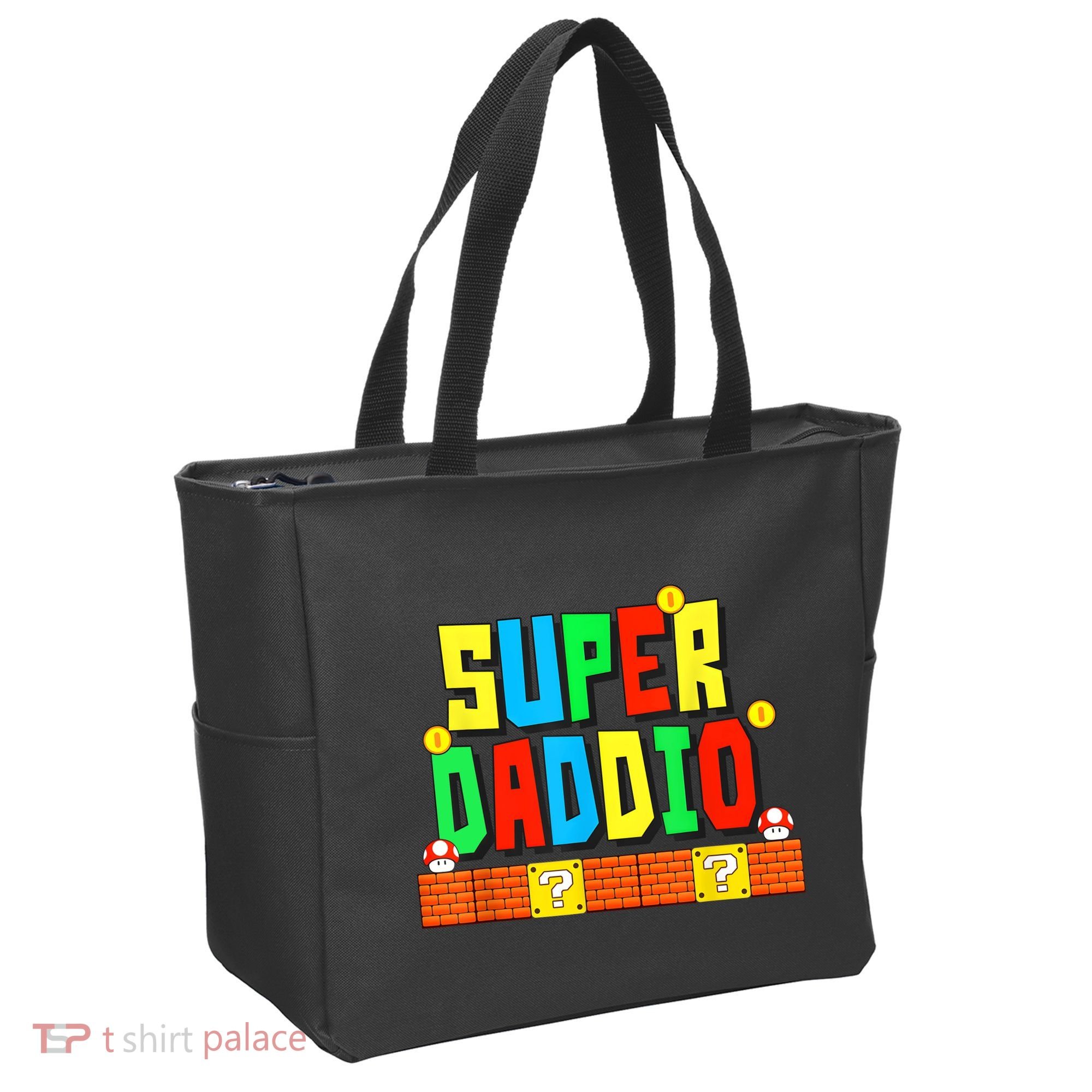 Super Daddio Funny Saying Gamer Father’s Day Gift Tote Bag