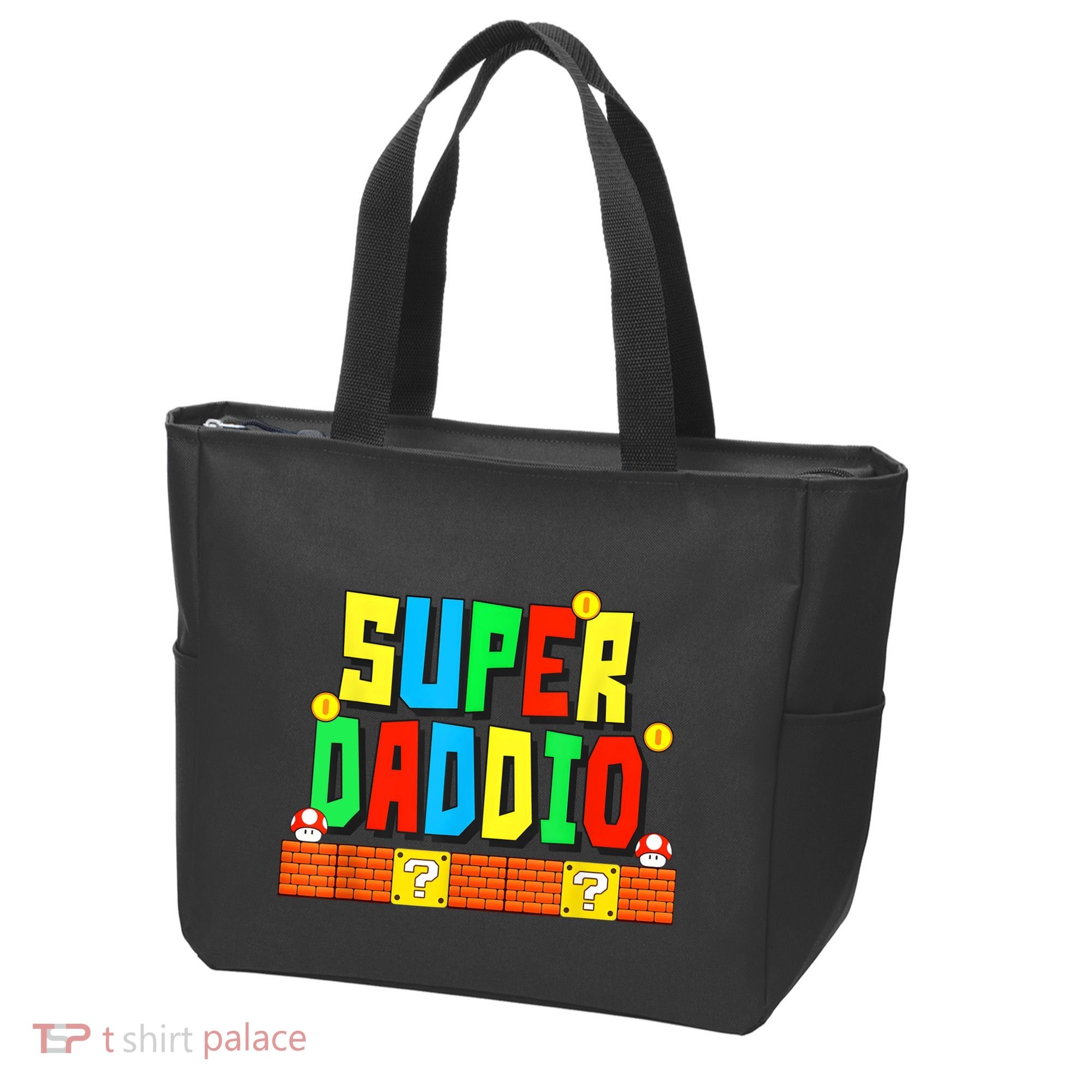 Super Daddio Funny Saying Gamer Father’s Day Gift Tote Bag