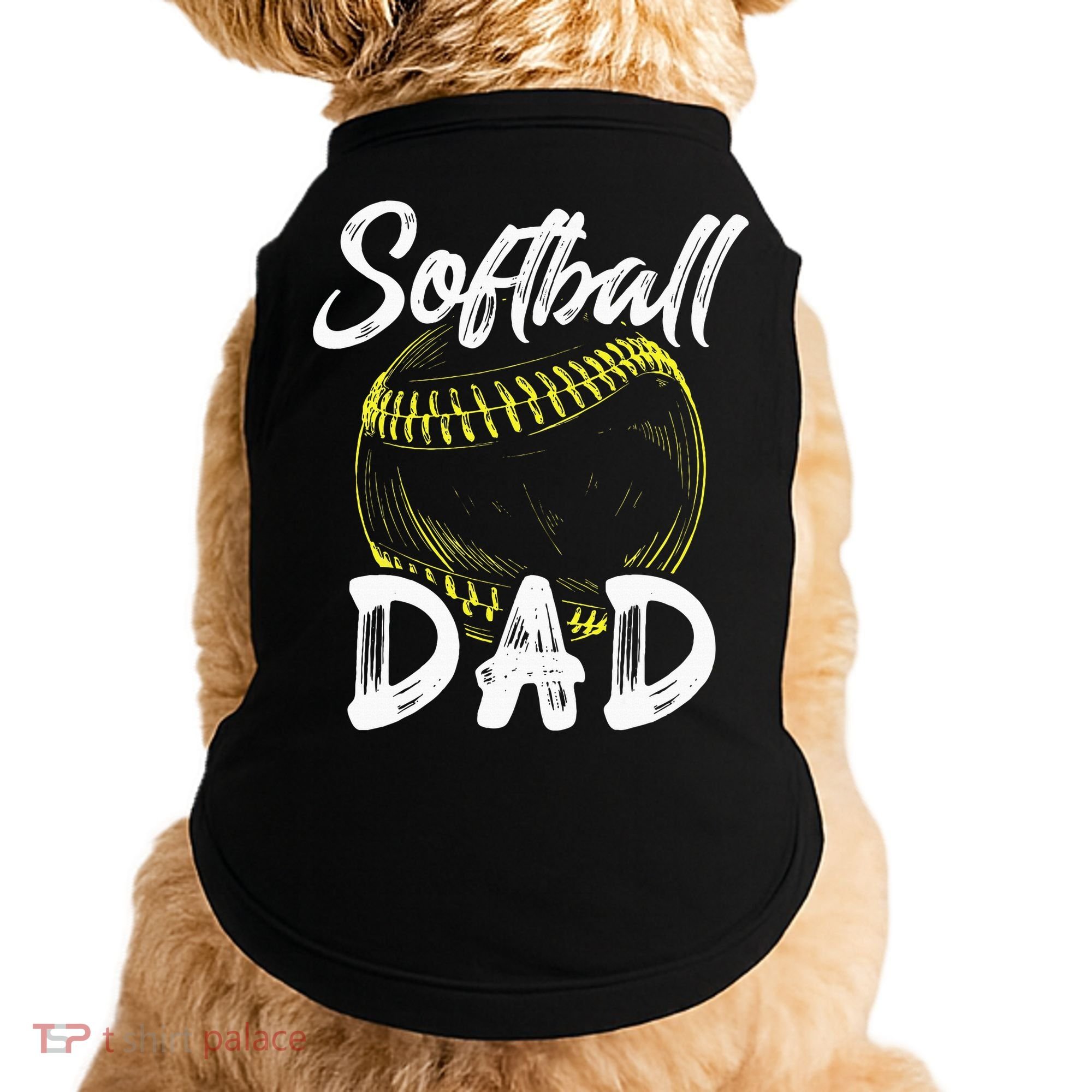 Softball Dad For Him Family Matching Player Doggie Tank