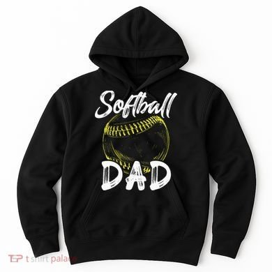 Softball Dad For Him Family Matching Player Hoodie