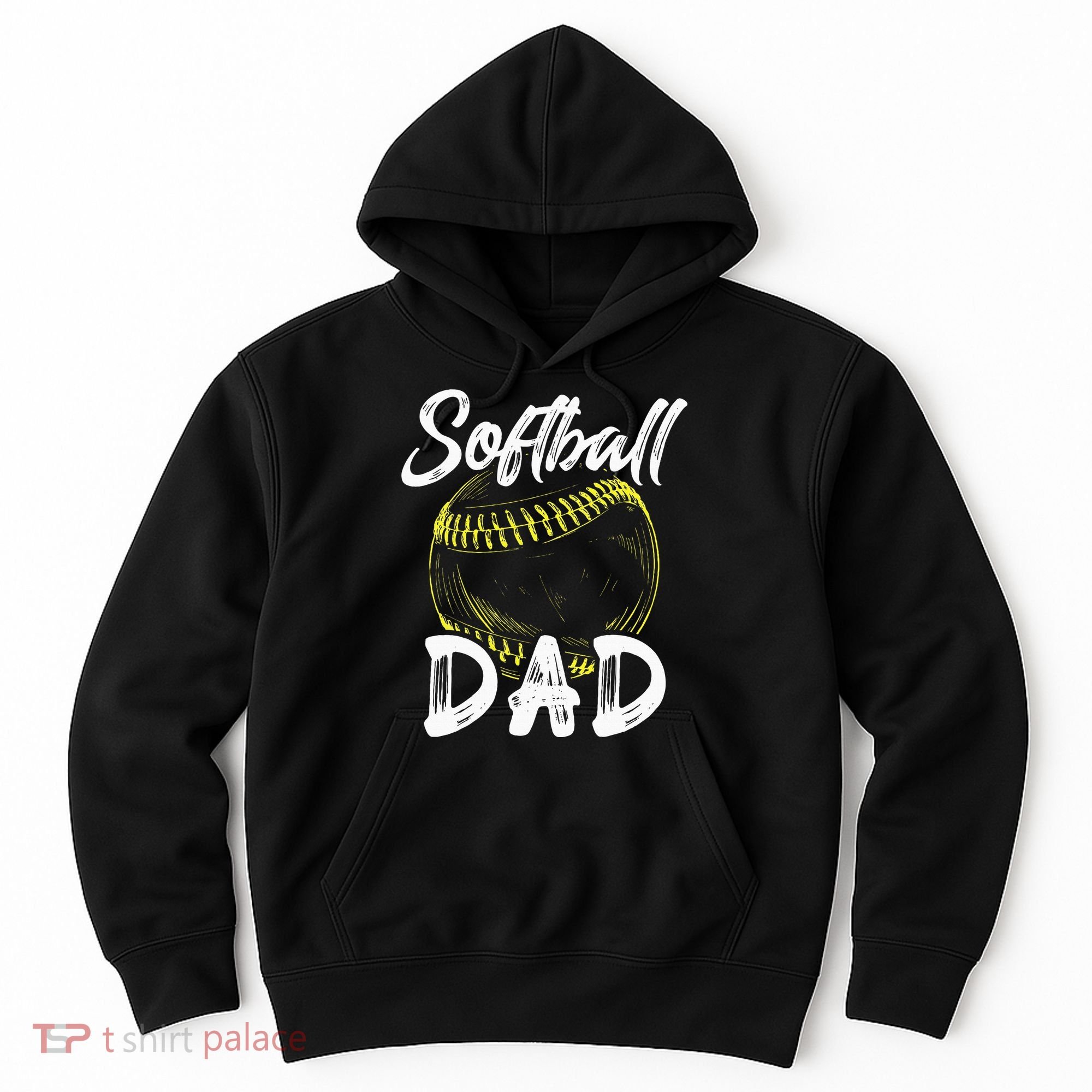 Softball Dad For Him Family Matching Player Hoodie