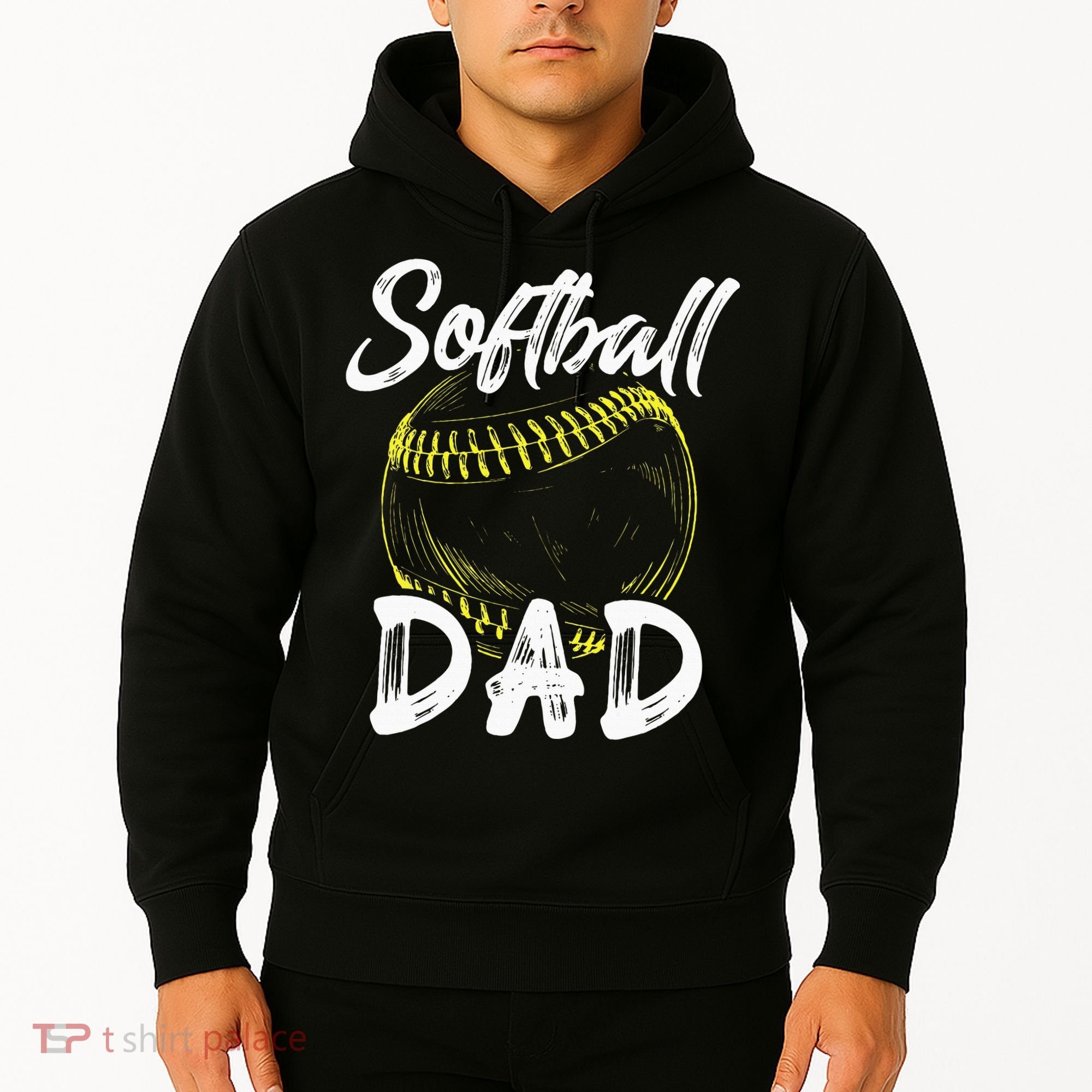 Softball Dad For Him Family Matching Player Hoodie