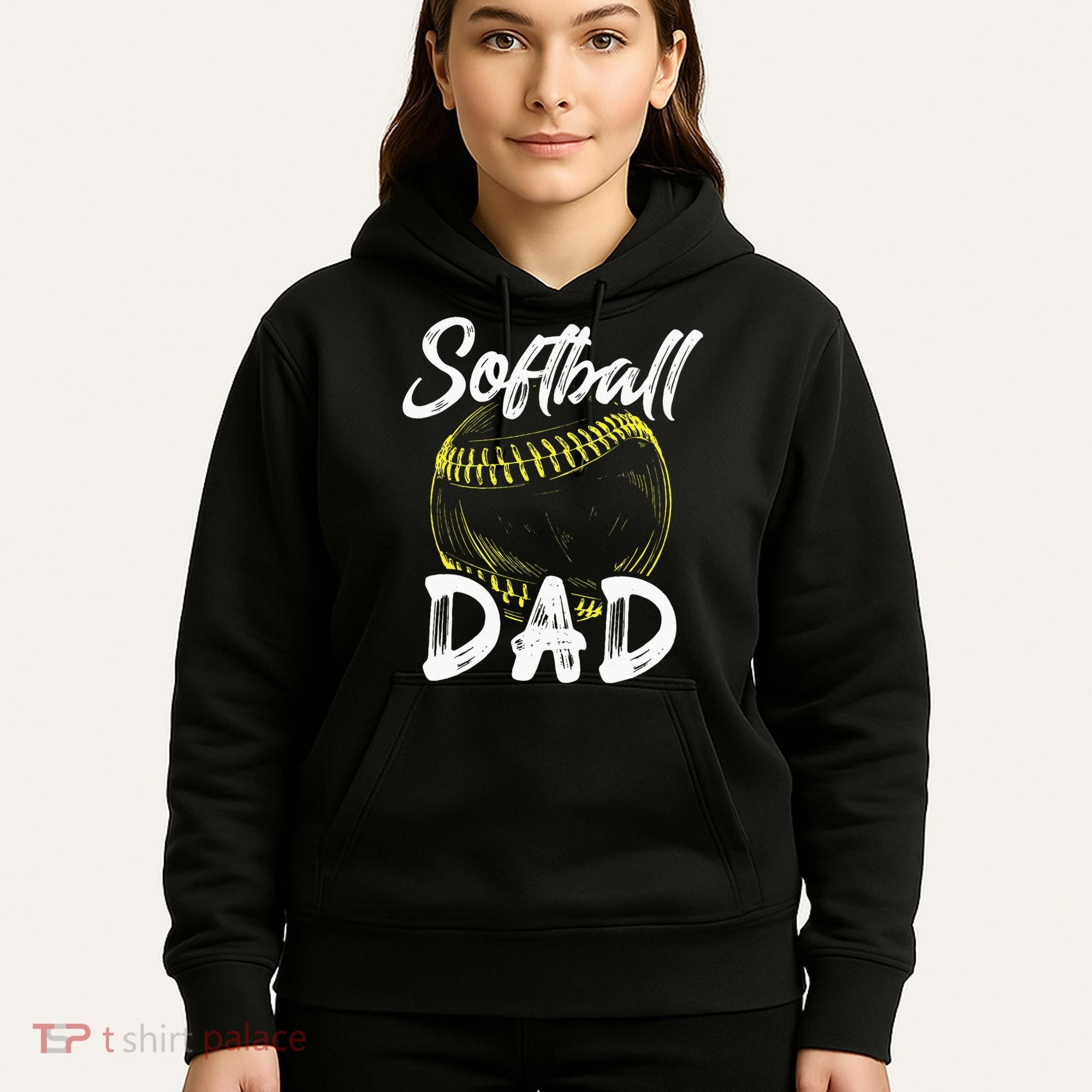 Softball Dad For Him Family Matching Player Hoodie