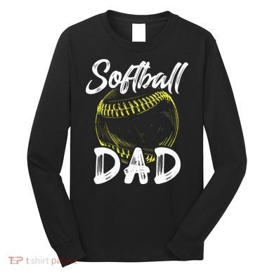 Softball Dad For Him Family Matching Player Long Sleeve Shirt
