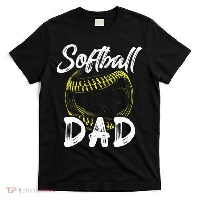 Softball Dad For Him Family Matching Player T-Shirt