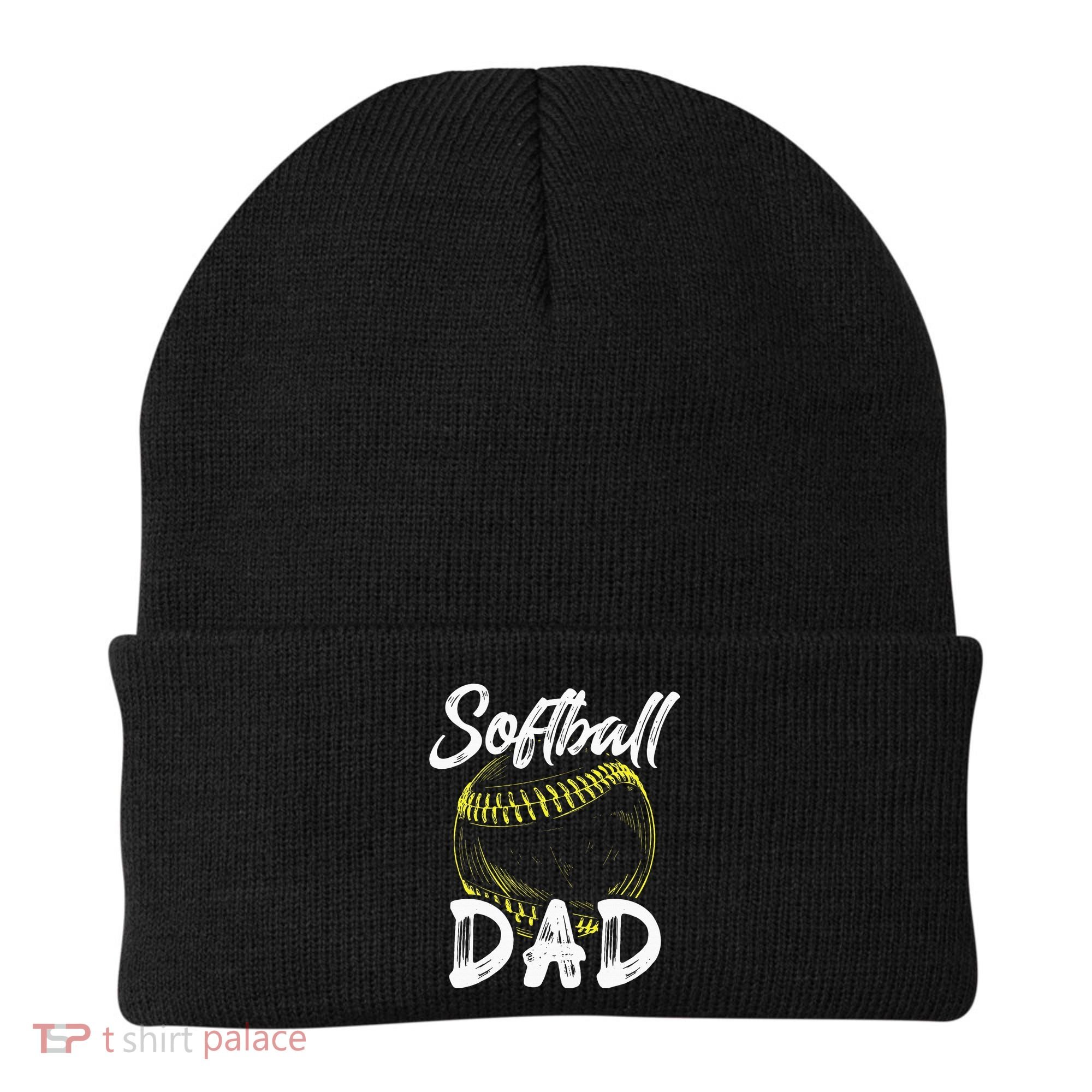 Softball Dad For Him Family Matching Player Beanie