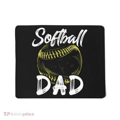 Softball Dad For Him Family Matching Player Mousepad