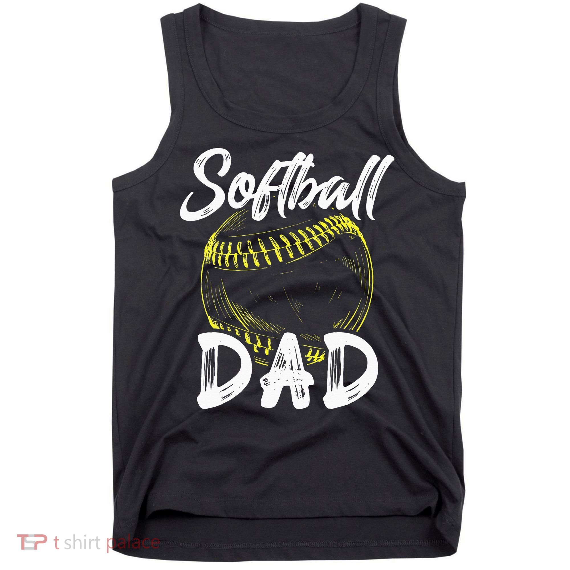 Softball Dad For Him Family Matching Player Tank Top