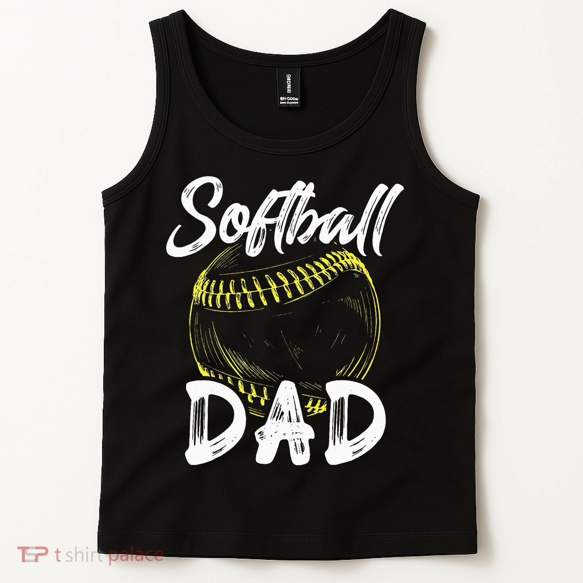Softball Dad For Him Family Matching Player Tank Top
