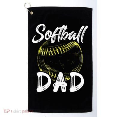 Softball Dad For Him Family Matching Player Golf Towel