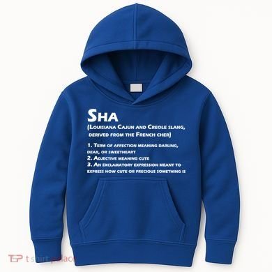 Sha Definition Funny Louisiana Cajun Creole Gift Kids Hoodie