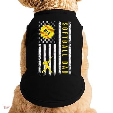Softball Dad For Mia Doggie Tank