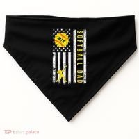 Softball Dad For Mia USA-Made Doggie Bandana thumb 0