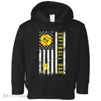Softball Dad For Mia Toddler Hoodie thumb 0