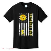 Softball Dad For Mia Kids T-Shirt thumb 0