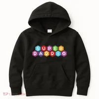 Super Daddio Funny Dad Gift Kids Hoodie thumb 0