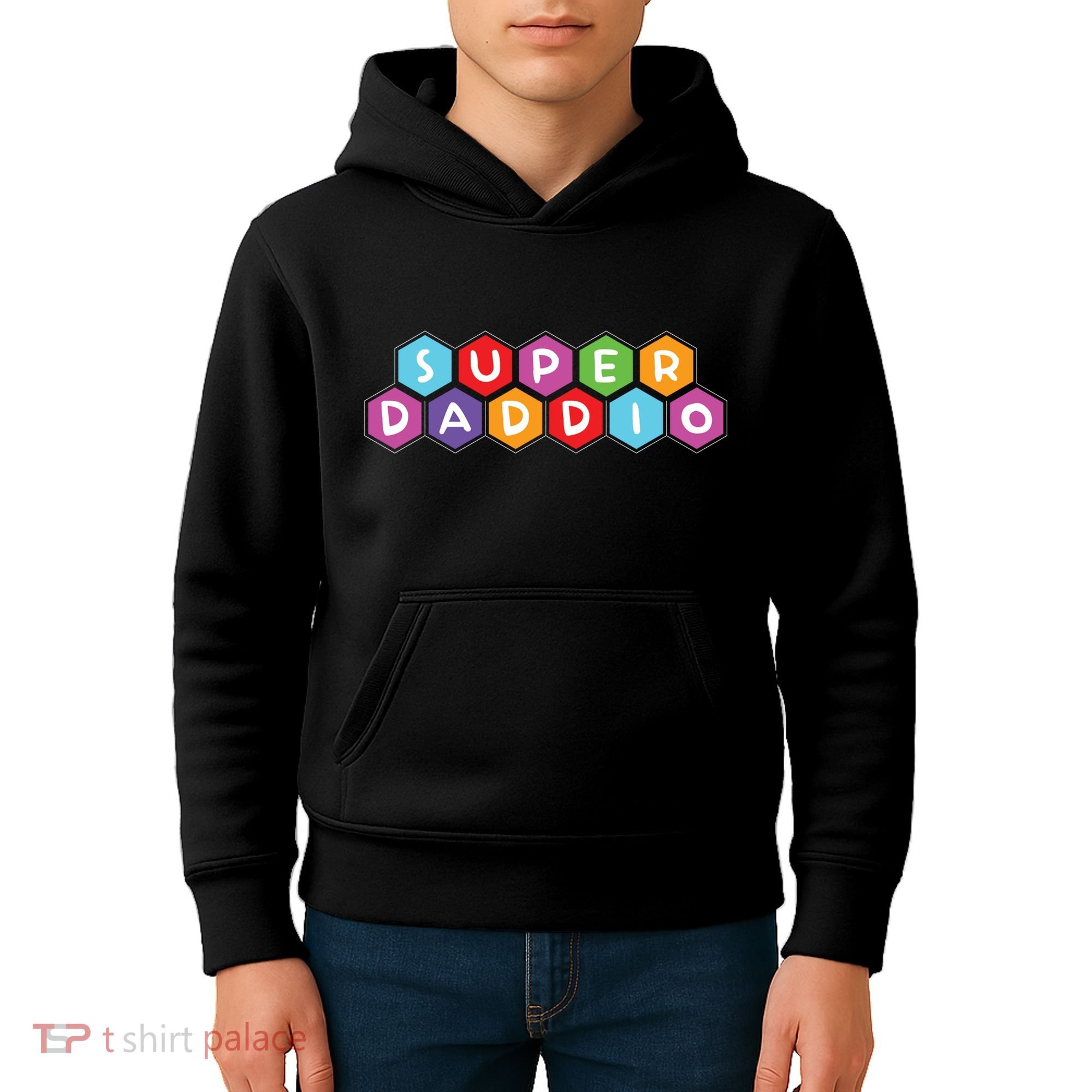 Super Daddio Funny Dad Gift Kids Hoodie