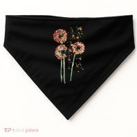 Spring Dandelion Floral Art USA-Made Doggie Bandana thumb 0