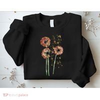 Spring Dandelion Floral Art Sweatshirt thumb 2
