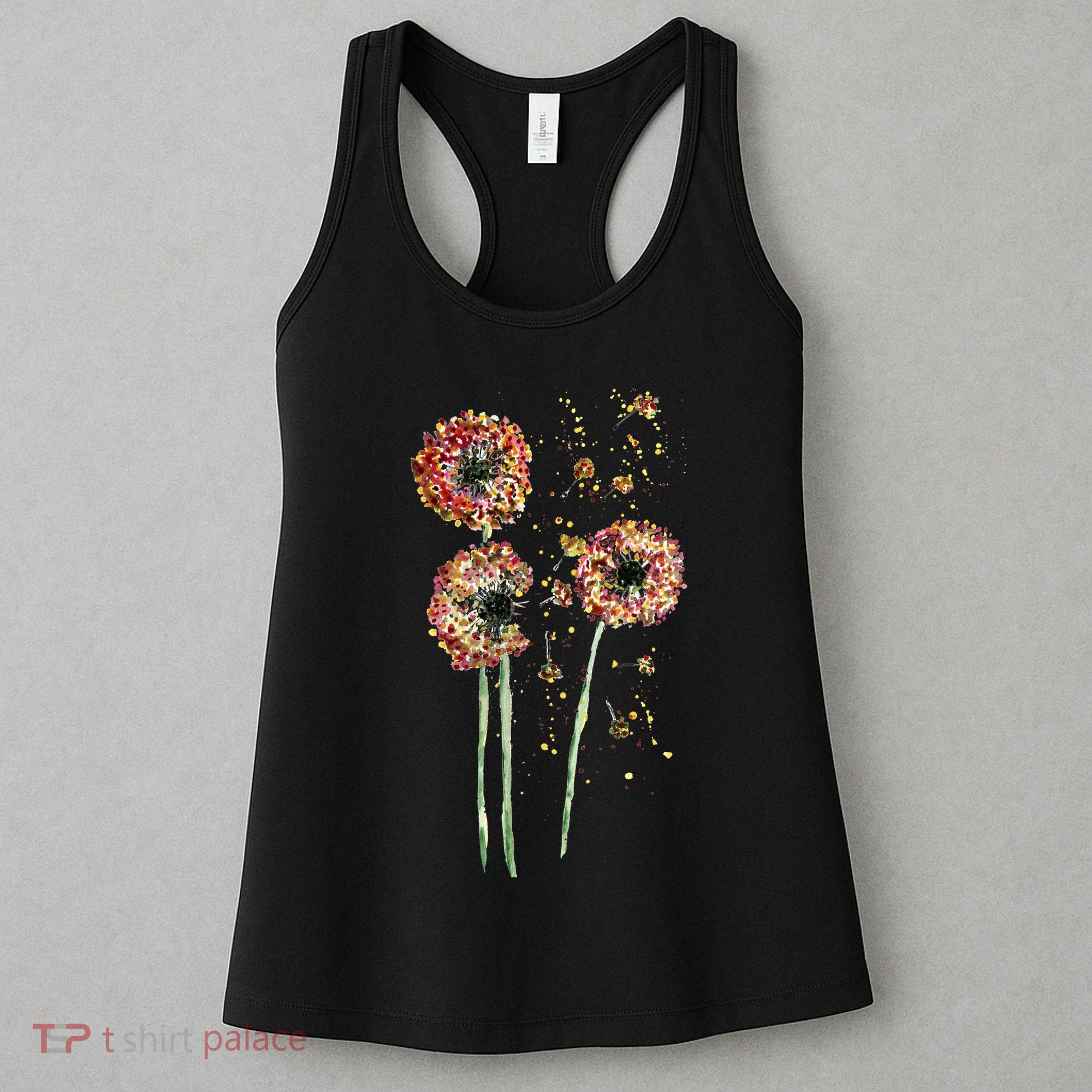 Spring Dandelion Floral Art Women's Tank Top