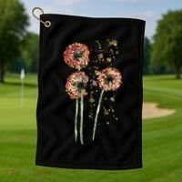 Spring Dandelion Floral Art Golf Towel thumb 1